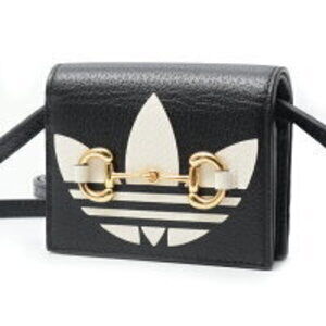 Gucci bag Adidas shoulder wallet horsebit black white